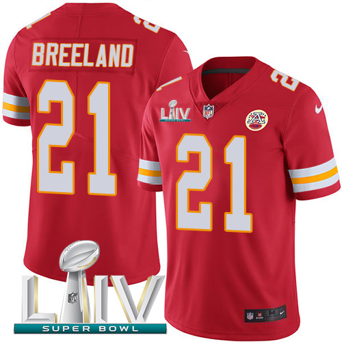 Kansas City Chiefs Nike #21 Bashaud Breeland Red Super Bowl LIV 2020 Team Color Youth Stitched NFL Vapor Untouchable Limited Jersey->kansas city chiefs->NFL Jersey